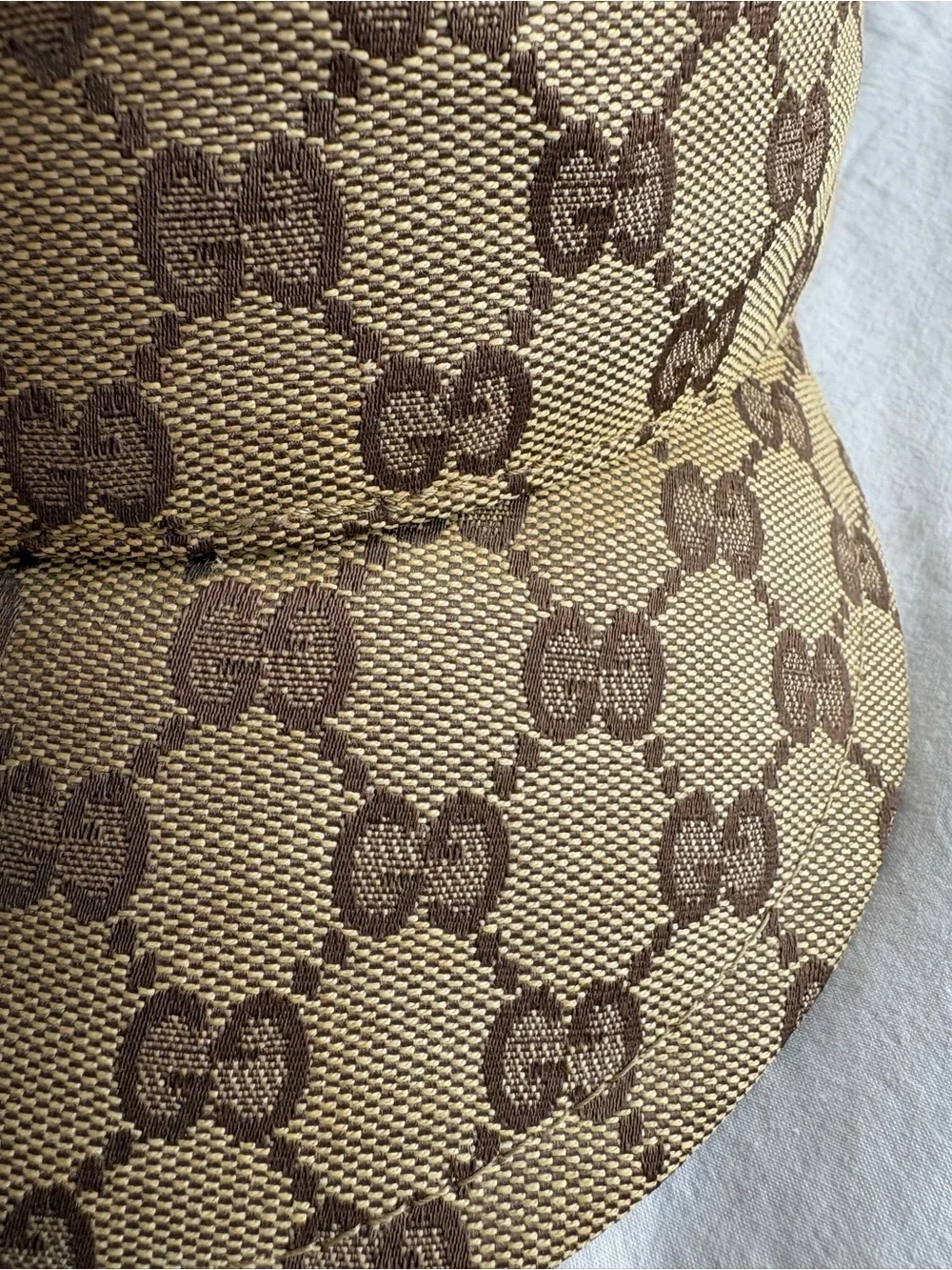 Vintage 99/00 Tom Ford Era Gucci GG Monogram Canvas Sun Visor Adjustable Size M